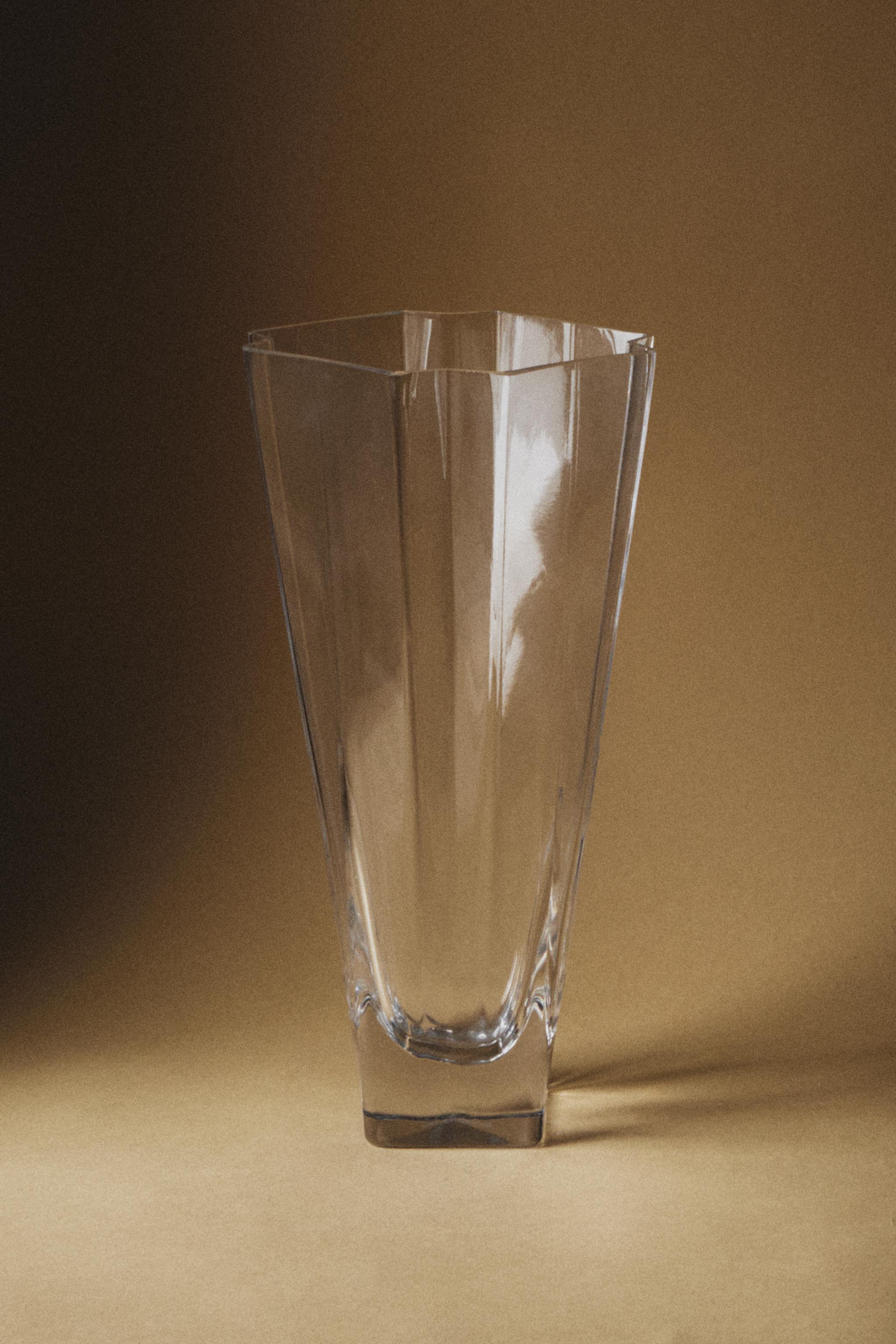 FACETED GLASS VASE