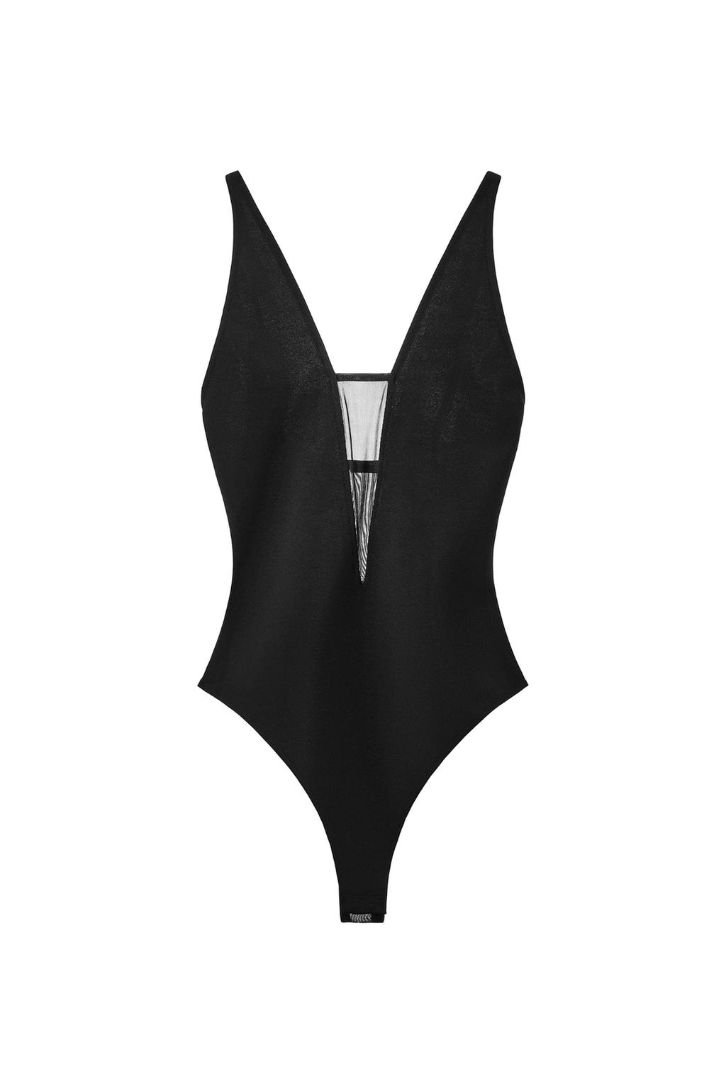 COMBINATION TULLE STRAPPY BODYSUIT