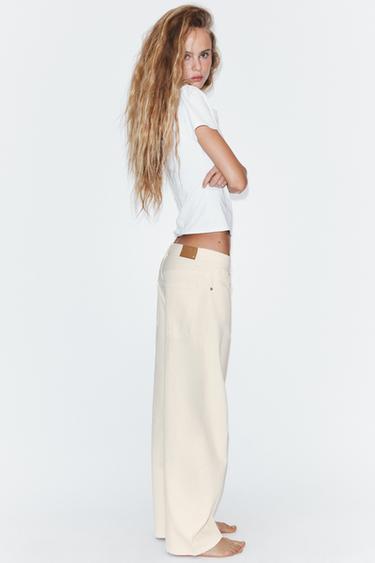 JEANS TRF BAGGY BALLOON TAILLE NORMALE - Blanc cassé de Zara - Image 2
