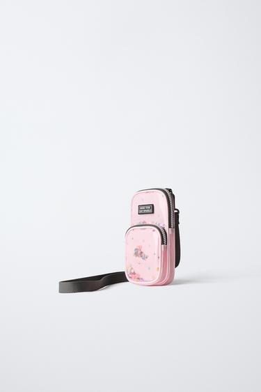VINYL MOBILE PHONE POUCH - Pink by Zara - Image 1