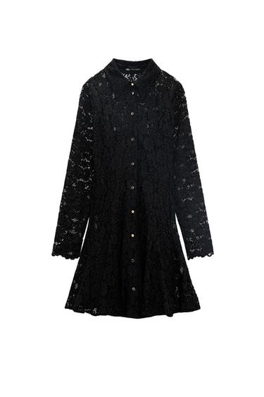 LACE SHIRT DRESS
