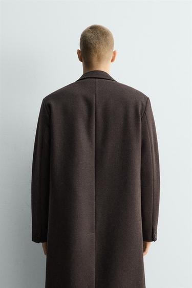 MANTEAU REGULAR FIT AVEC LAINE - Marron de Zara - Image 2