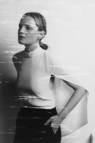 ZW COLLECTION CAPE SHIRT WITH VENTS - Ecru by Zara - Image 5