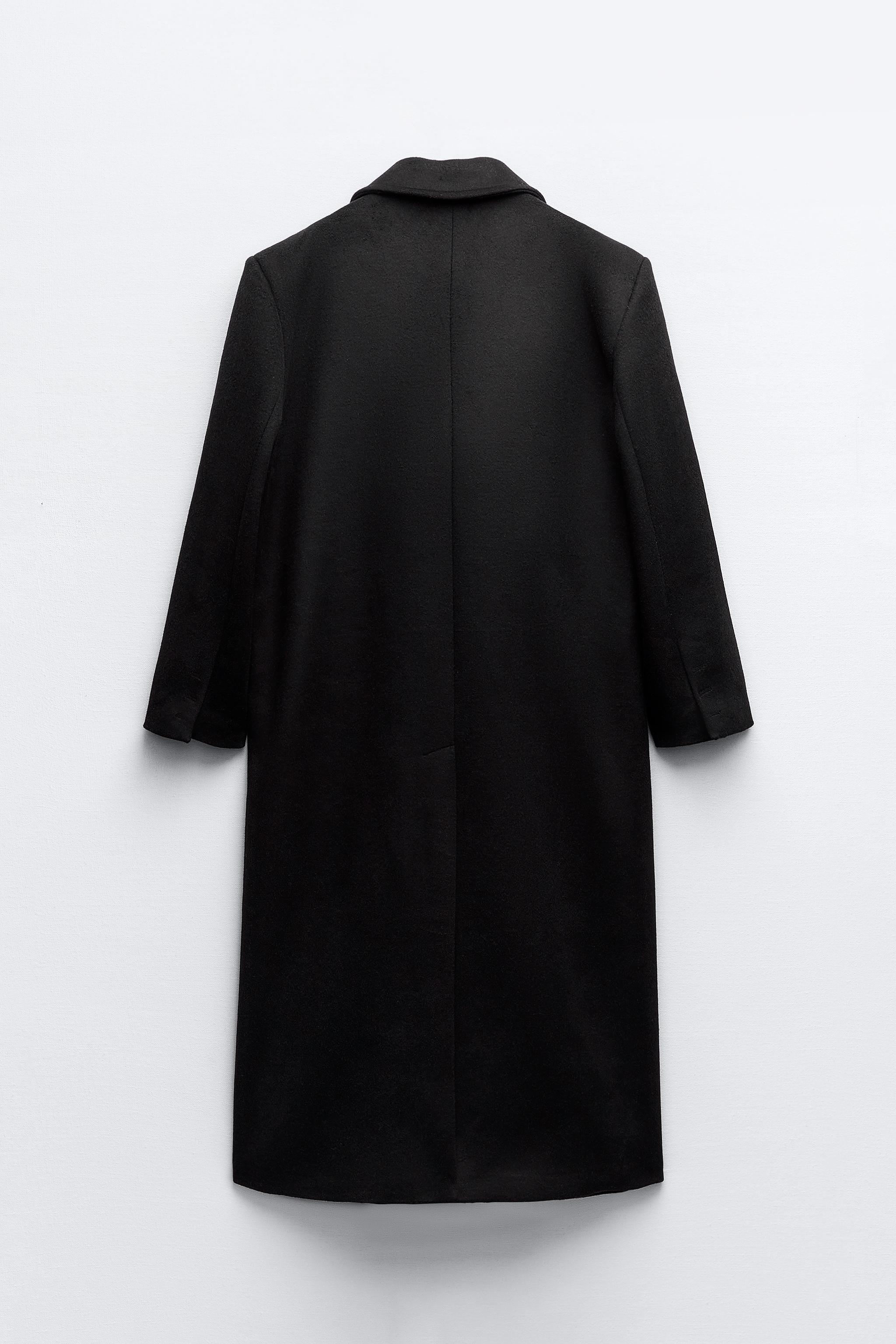 Zara black hot sale overcoat