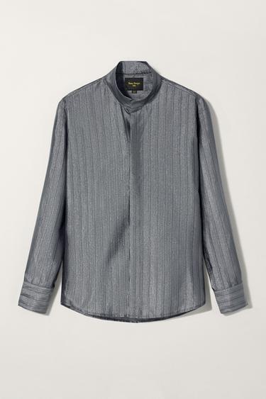 Zara SPARKLY YARN SHIRT BOBBY GILLESPIE X ZARA - Gray