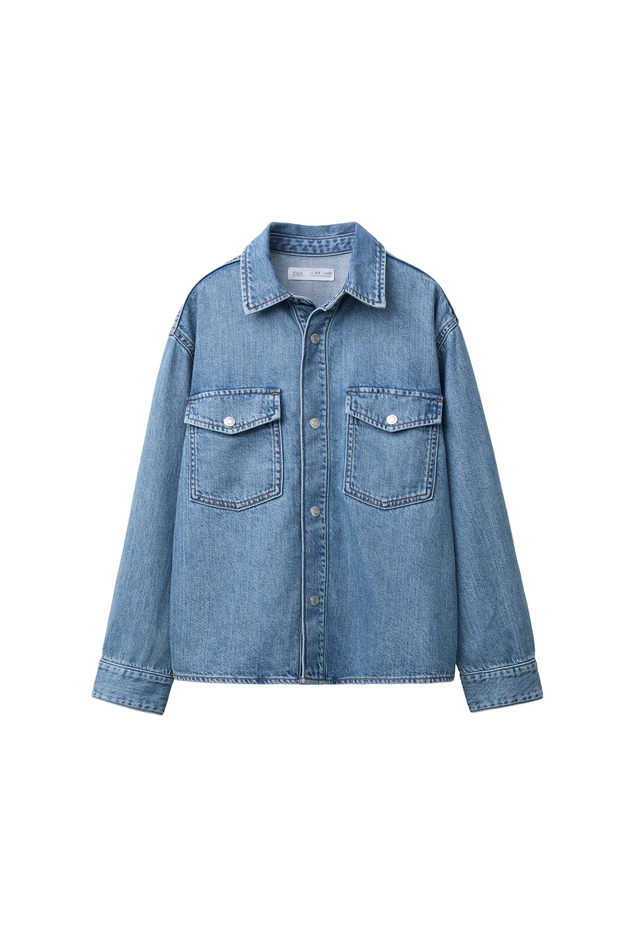 ポケット付きデニムシャツ - ミディアムブルー | ZARA Japan / 日本