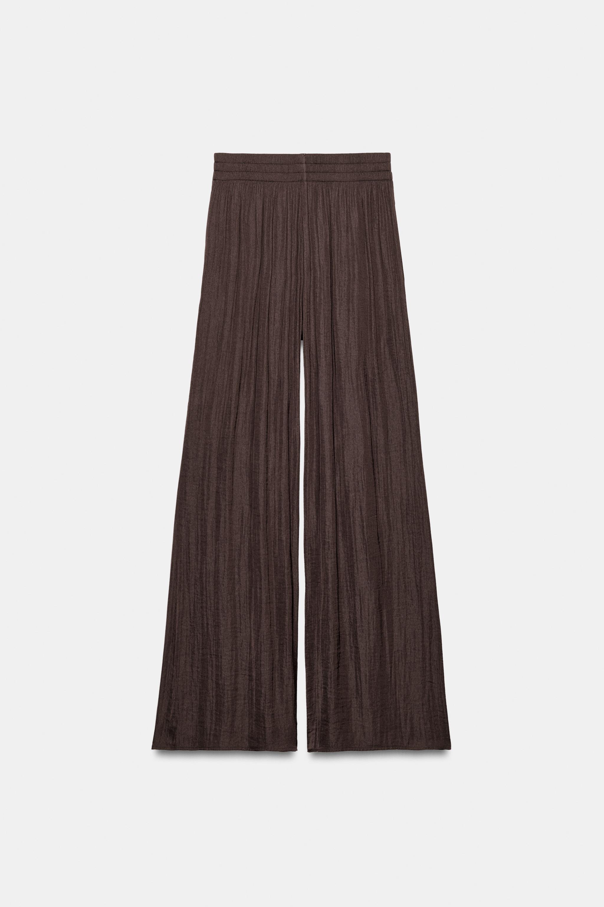 Zara Geniş Paça Dökümlü Pantolon görsel 8