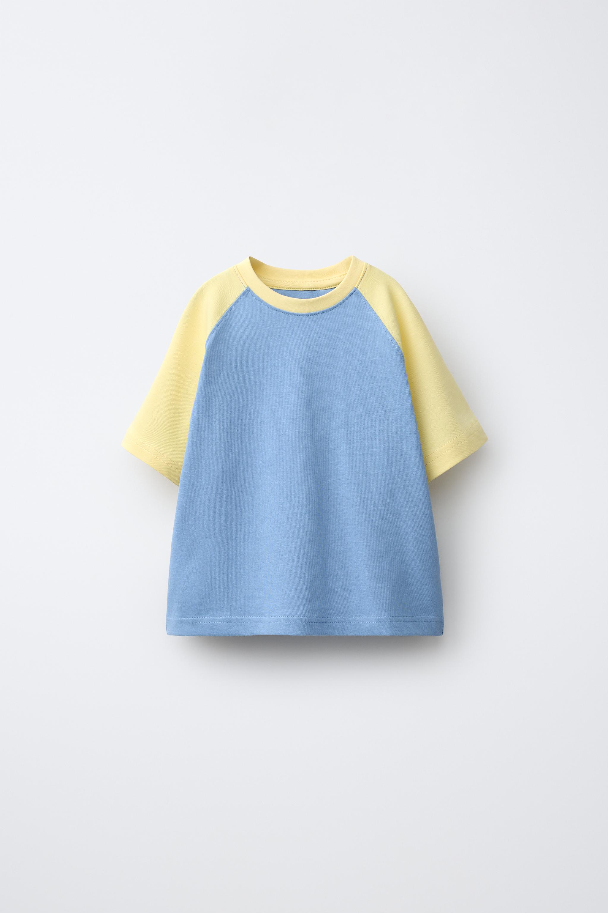 RAGLAN SLEEVE T-SHIRT — Light blue