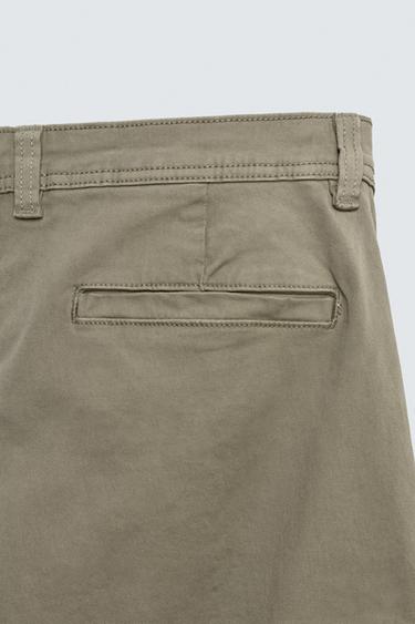 PANTALON CARGO COUPE DÉCONTRACTÉE - Kaki clair de Zara - Image 8