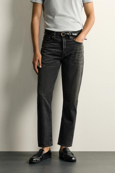 JEAN SLIM TAPERED FIT - Charbon de Zara