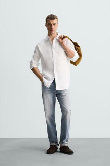 100% LINEN LIMITED EDITION SHIRT - White by Zara - Image 0