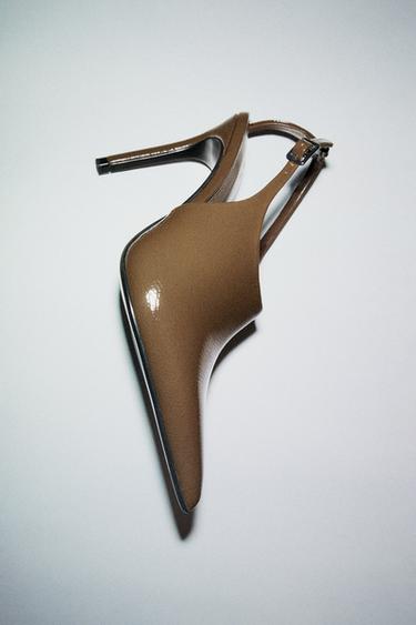 SLINGBACKS MET HOGE WREEF - Molgrijs van Zara