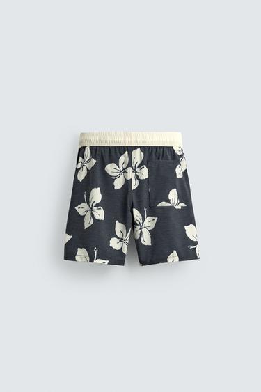 MAILLOT DE BAIN LONG IMPRIMÉ HIBISCUS - Bleu marine de Zara - Image 6