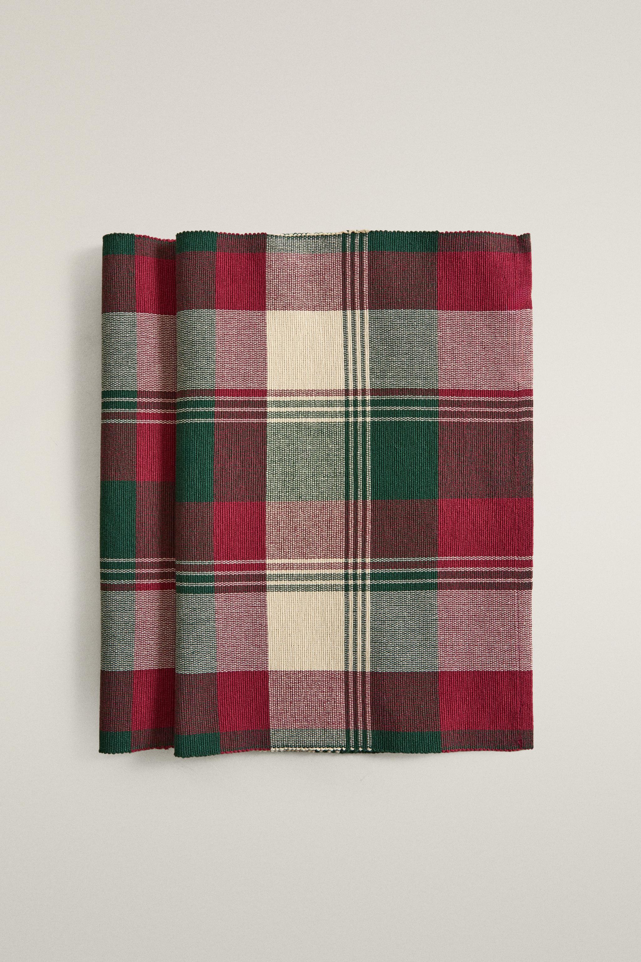 CHRISTMAS CHECK COTTON PLACEMAT (PACK OF 2)