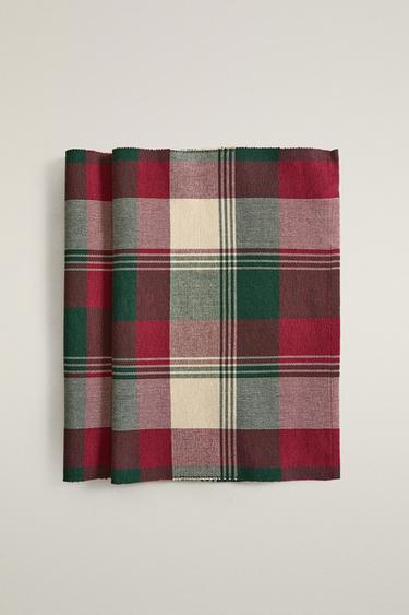 CHRISTMAS CHECK COTTON PLACEMAT (PACK OF 2) — Red 2