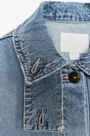 TRF HIGH NECK DENIM JACKET - Blue by Zara - Image 7