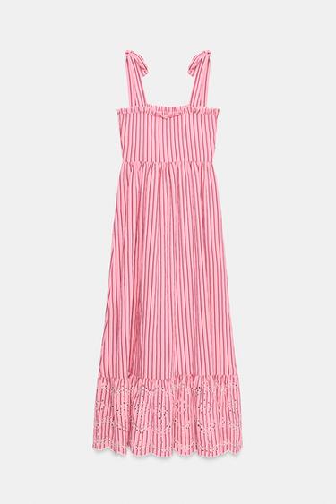 ROBE MIDI RAYURES ET NŒUDS - Multicolore de Zara - Image 9