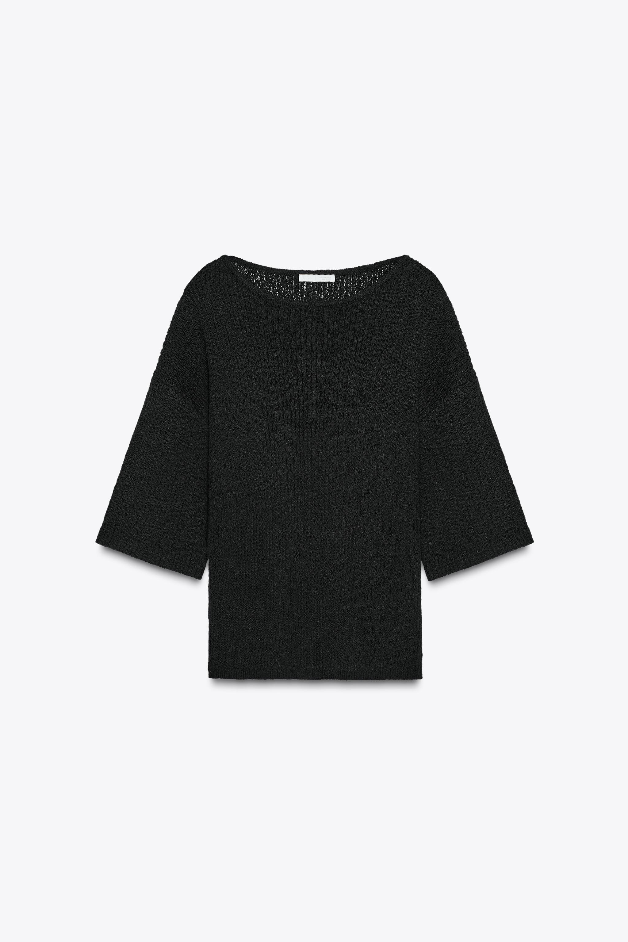 2WAY CAPE KNIT TOPS ブラック 2WAY CAPE KNIT TOPS ブラック