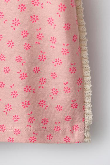 LACE PRINT T-SHIRT - Pink by Zara - Image 3