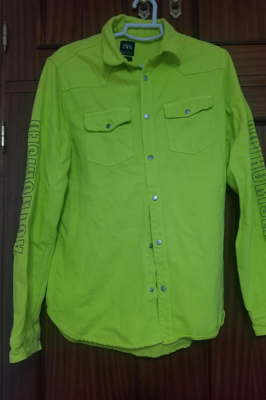 NEON DENIM OVERSHIRT