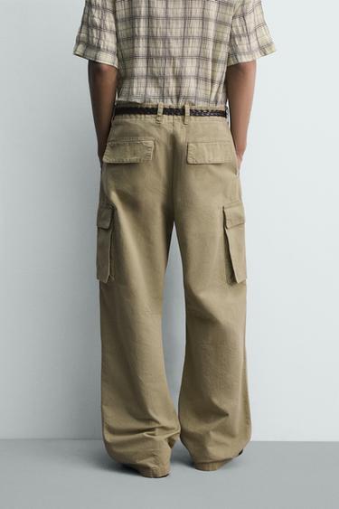 RELAXED FIT CARGO TROUSERS - Sand by Zara - Image 2