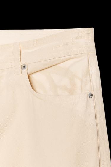 JEANS RELAXED MITTELHOHER BUND LIMITED EDITION - Cremefarben von Zara