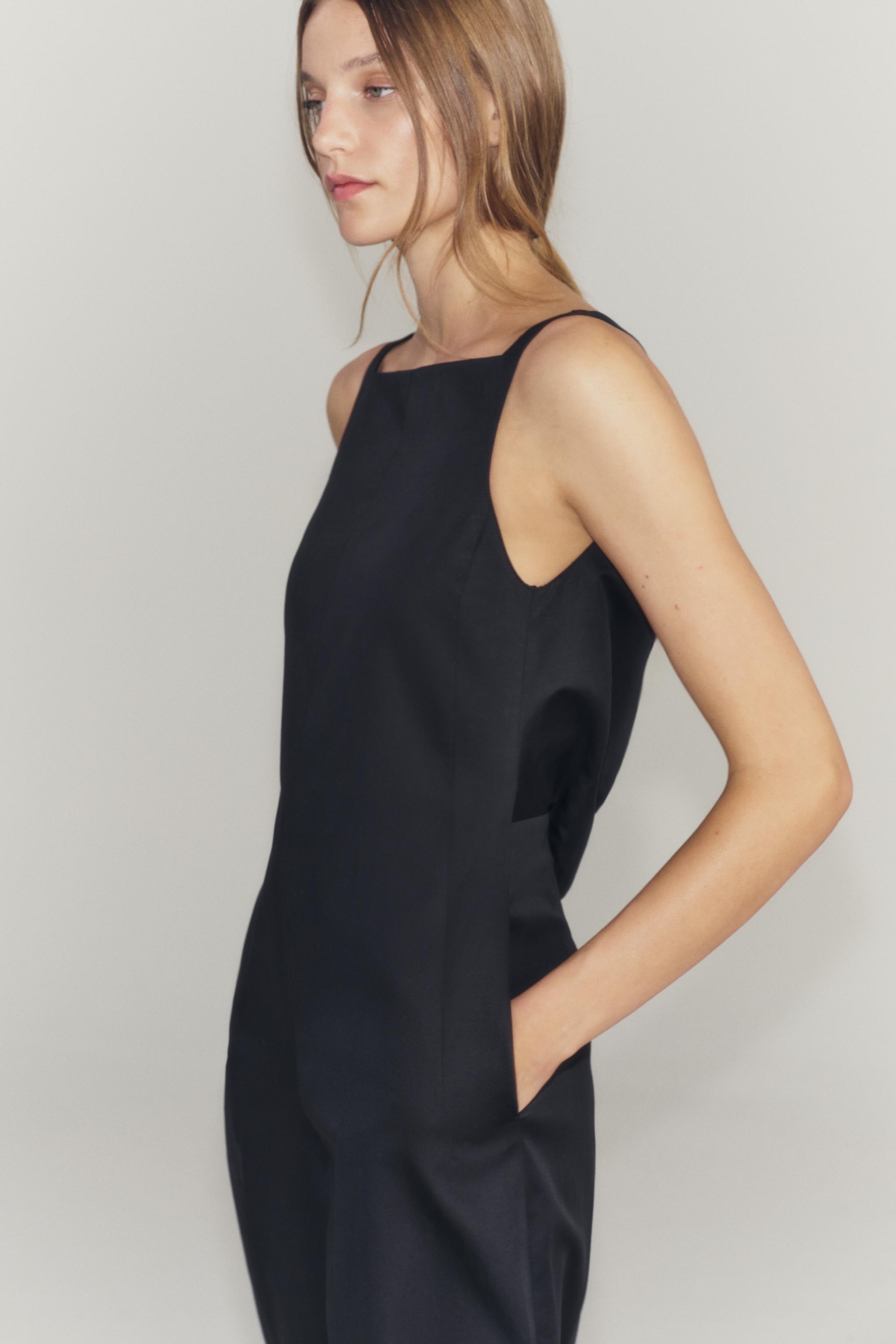 Zara ZW COLLECTION DRAPED BACK JUMPSUIT — фото 4