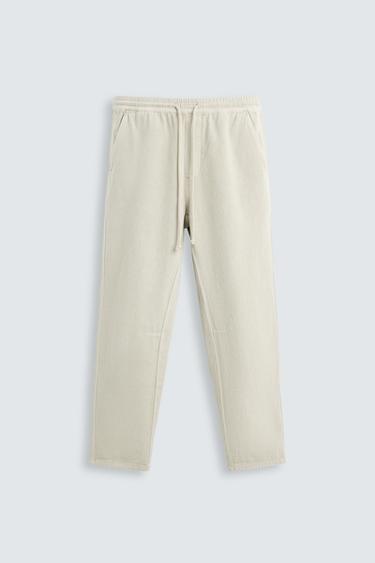 PANTALÓN ALGODÓN - LINO - Arena de Zara