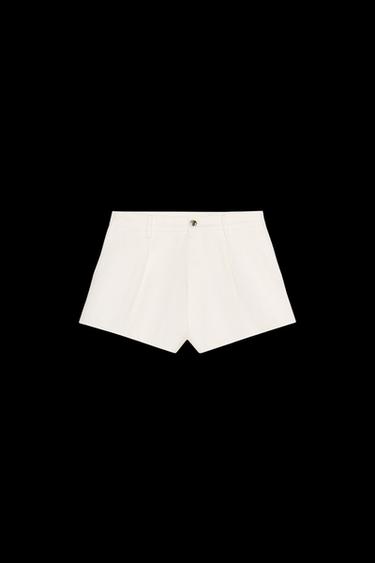 SHORTS MIT BUNDFALTEN DER ZW-KOLLEKTION - Cremefarben von Zara