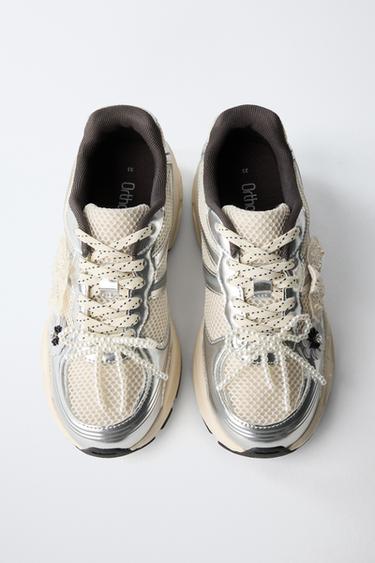 BASKETS SPORTIVES FANTAISIE - Argent de Zara - Image 4