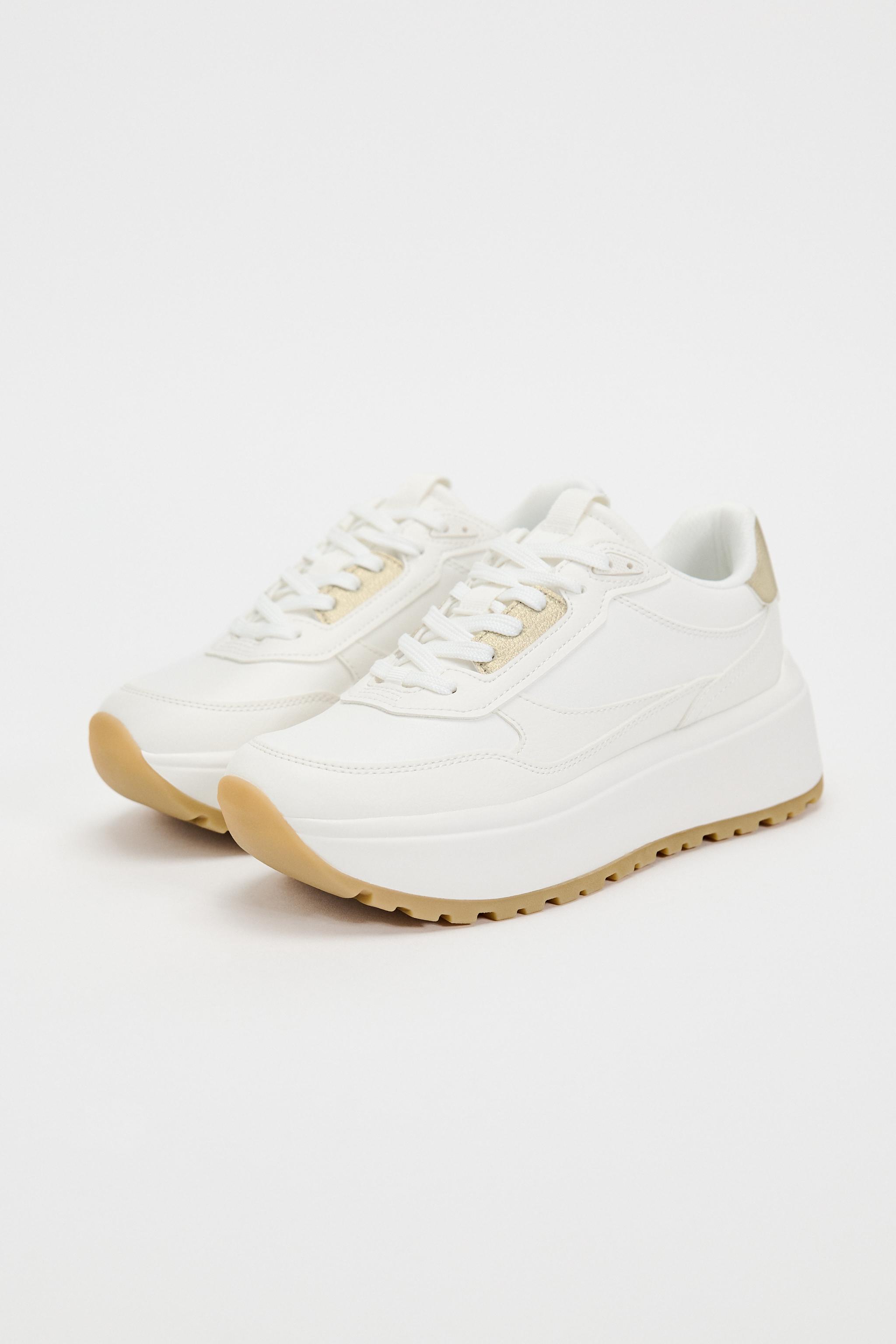 FLATFORM RUNNING SHOES - White | ZARA United States