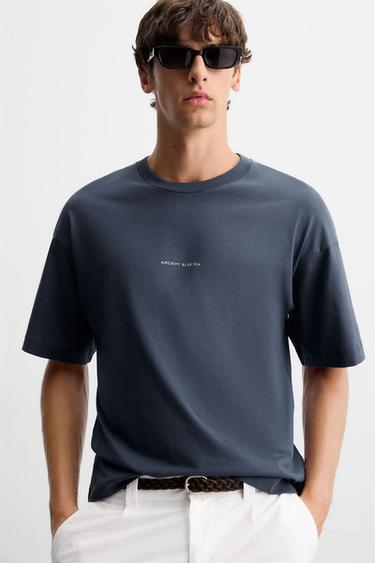 SUN PRINT T-SHIRT - Blue by Zara - Image 4