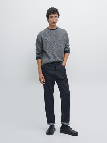 Zara 100% cashmere crew neck sweater - Navy blue - Image 0