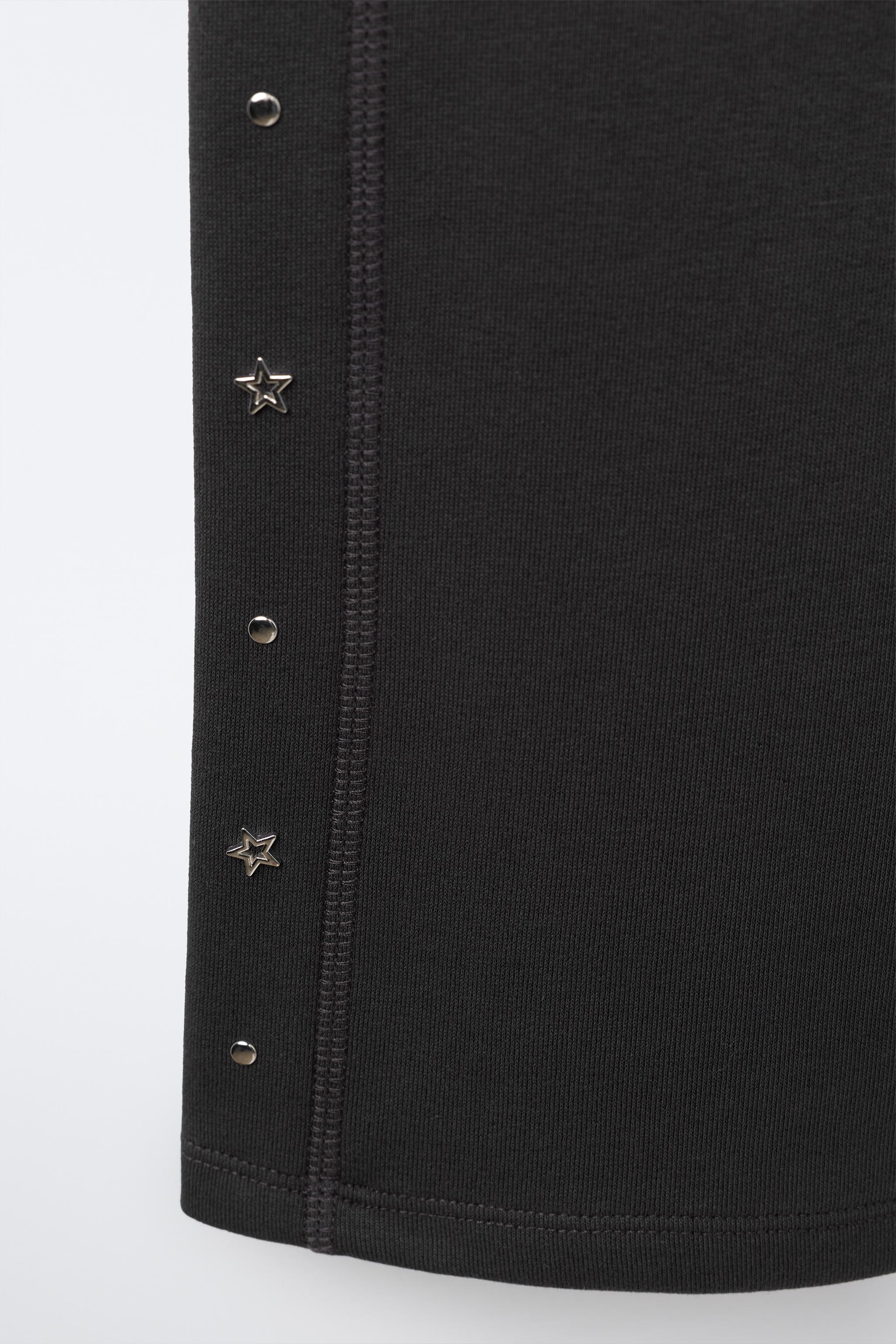 Детские брюки Zara STUDDED WIDE-LEG PANTS — фото 4