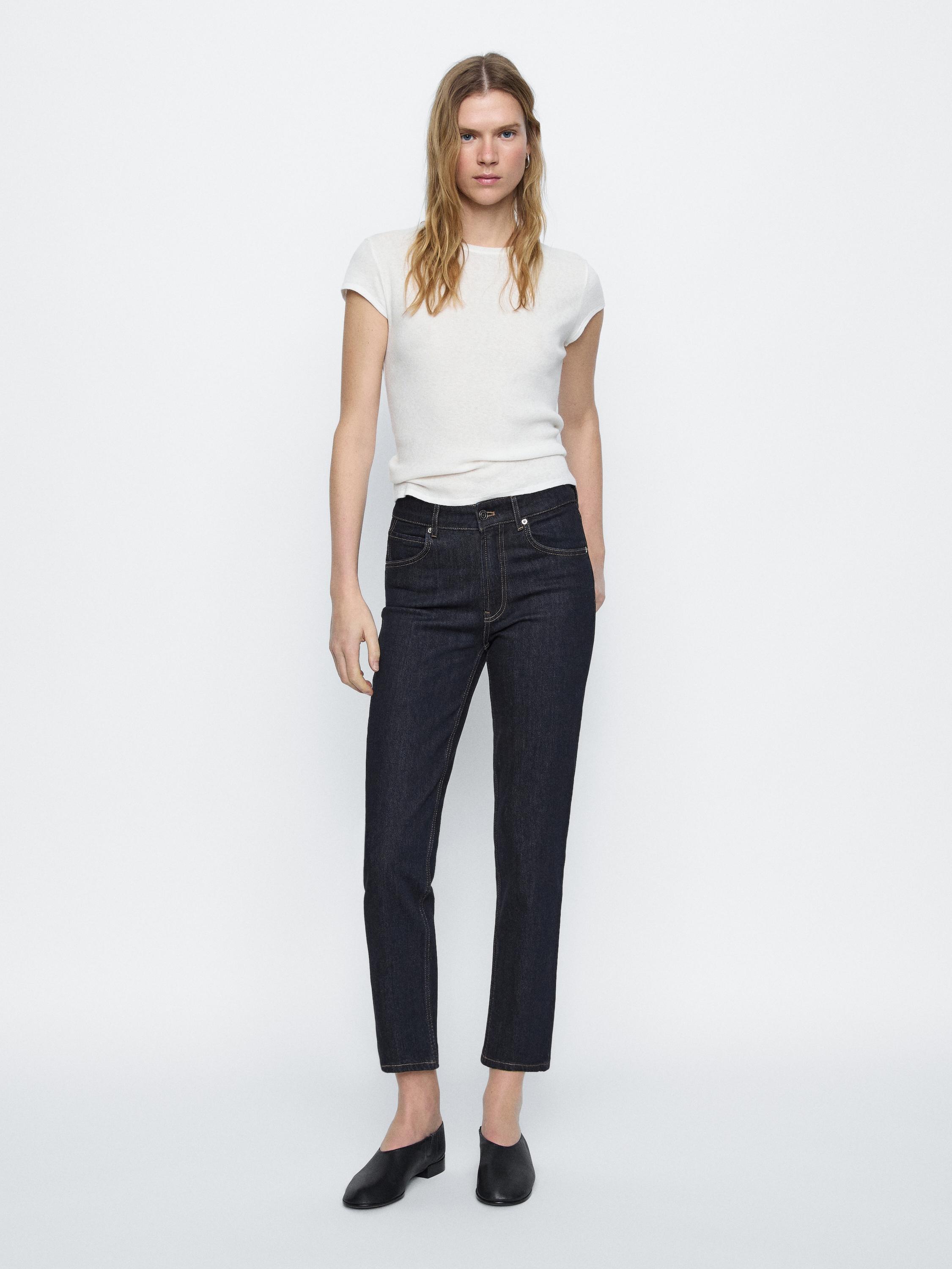 Mid-rise slim fit jeans - Blue | ZARA United States