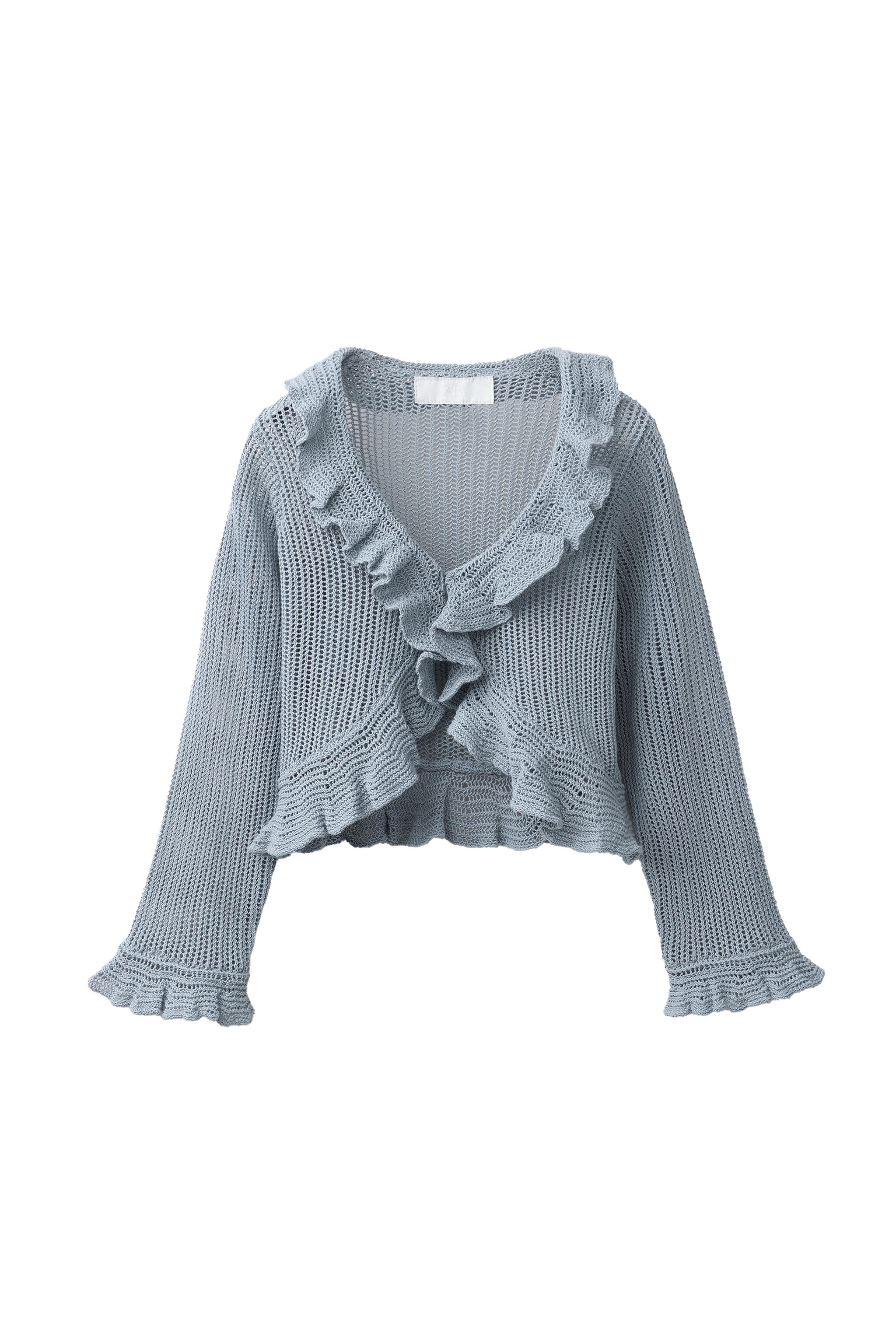 ZARA Pull Gris Femme Col V Basic Coton (EU 36 ZARA Pull Gris Femme Col V Basic Coton (EU 36