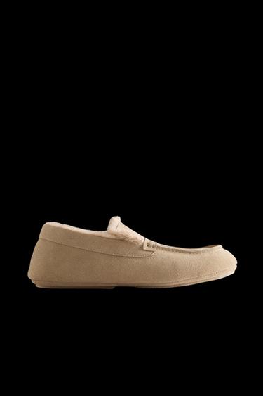 MOCASÍN PIEL CÁLIDO - Marrón Arena de Zara - Imagen 0