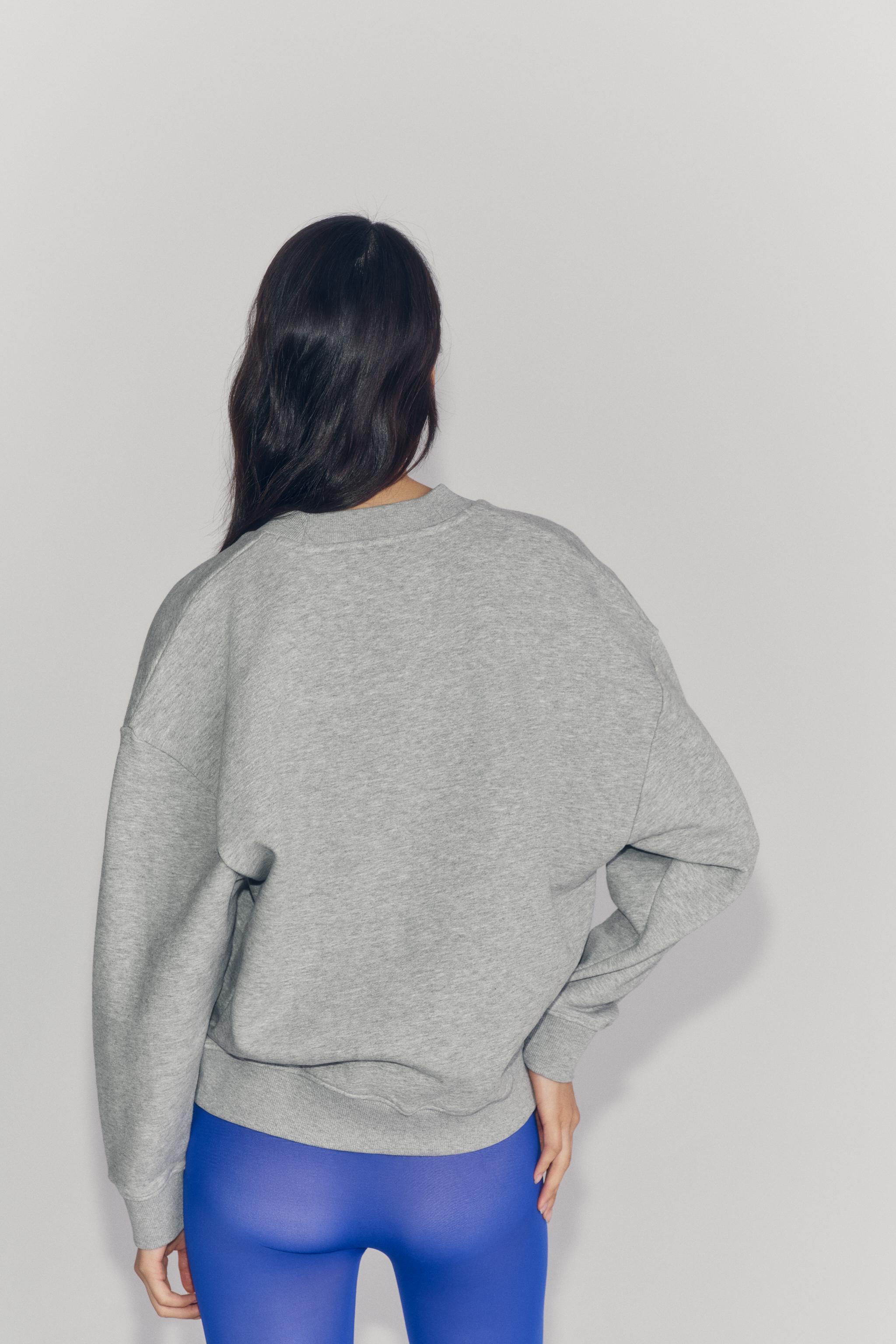 Женские худи Zara V-NECK SWEATSHIRT — фото 4