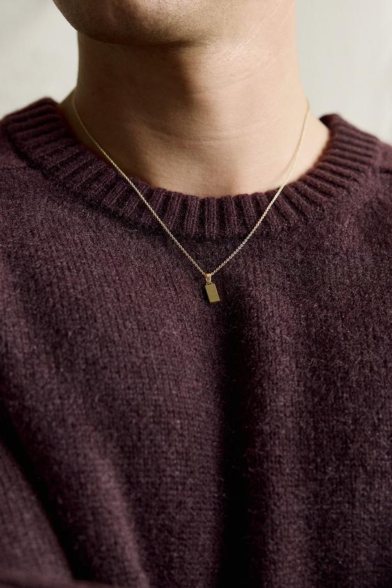 CHAÎNE AVEC PENDENTIF PLAQUE - Doré de Zara - Image 0
