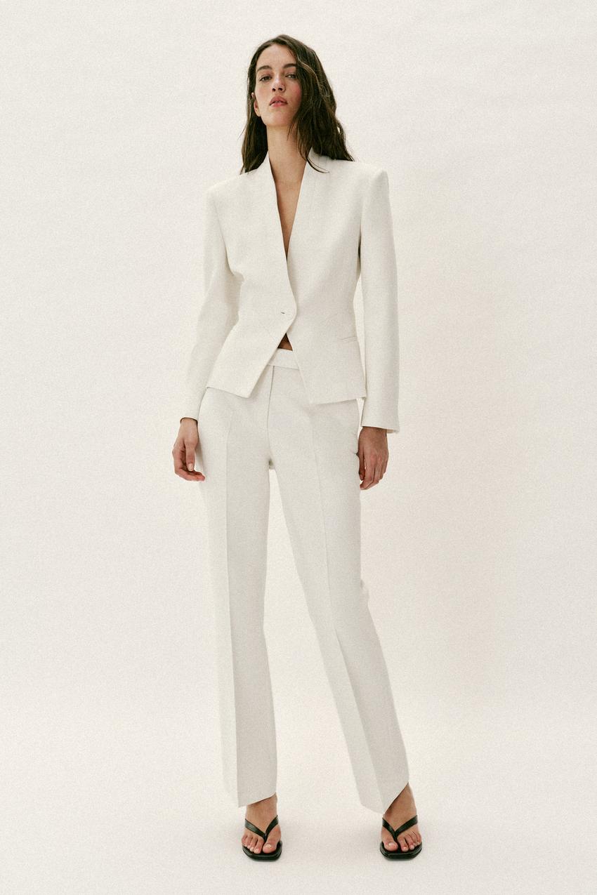 FITTED BLAZER WITH SHOULDER PADS AND STRAIGHT LEG PANTS | ZARA United States FITTED BLAZER WITH SHOULDER PADS AND STRAIGHT LEG PANTS | ZARA United States