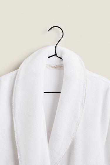 BATHROBE WITH PIPING (400 GXM²) — White 2