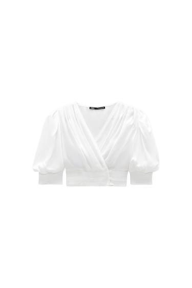 FLOWY TOP WITH SHOULDER PADS