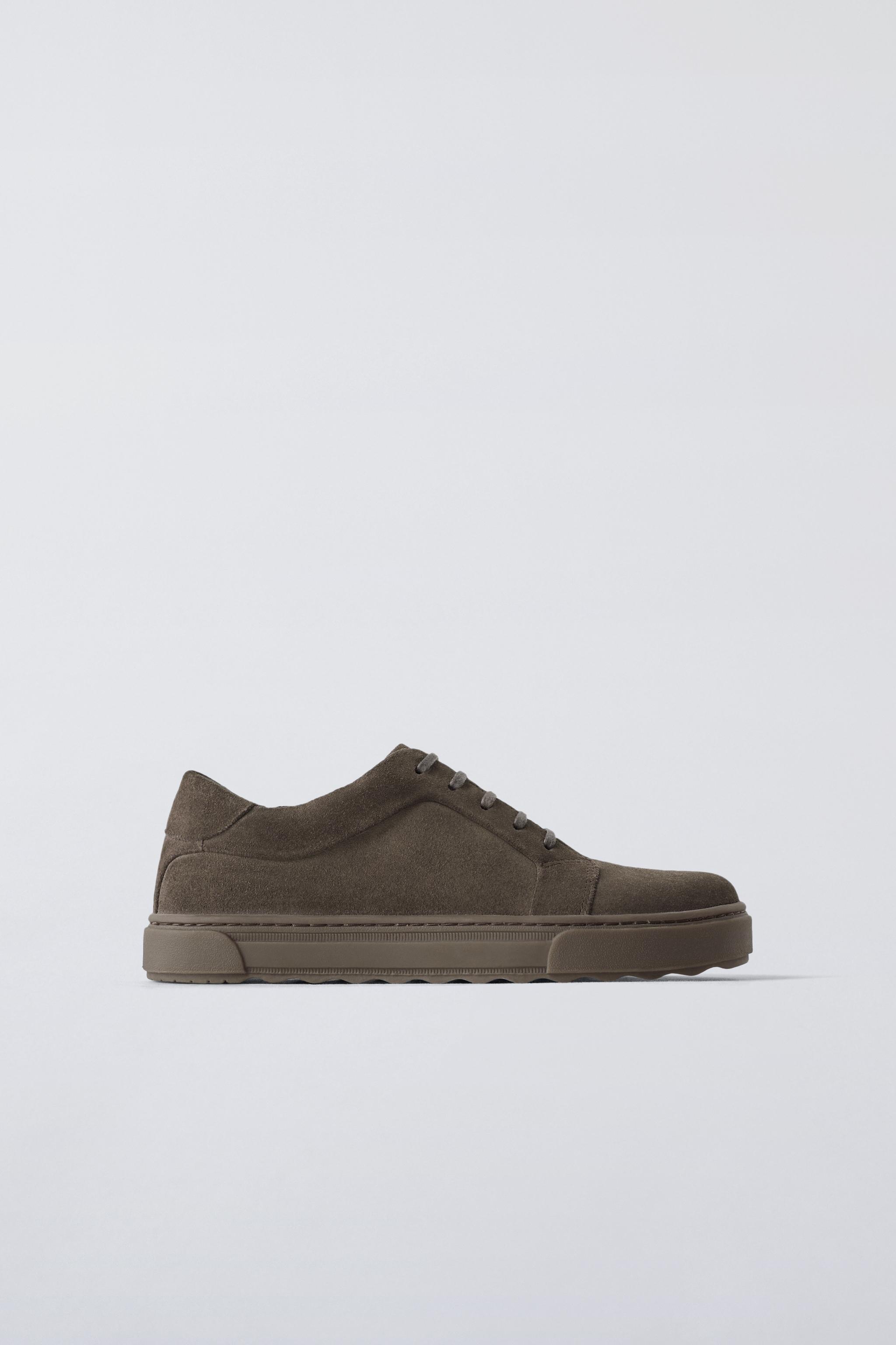 NEW ZARA shops SUEDE LEATHER SNEAKERS