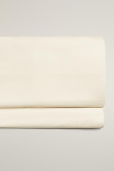 SATEEN FLAT SHEET (1000 THREAD COUNT) - Cream by Zara