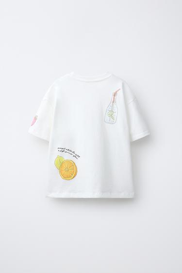 T-SHIRT IMPRIMÉ LIMONADE - Blanc de Zara - Image 1