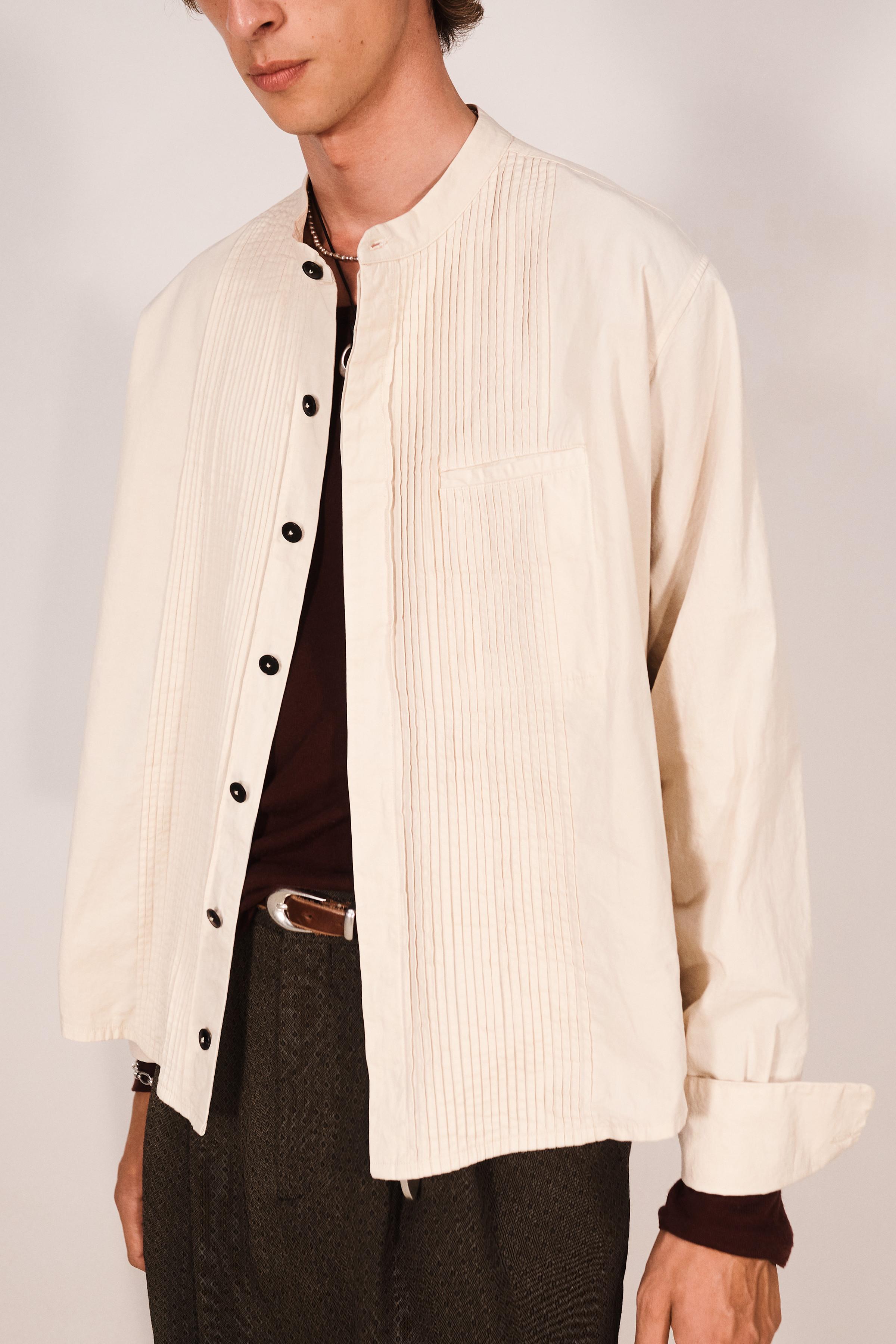 CHEMISE BOXY FIT À PLIS
