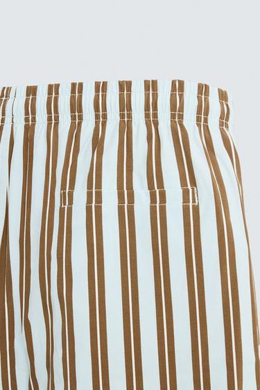 STRIPED MID-LENGTH SWIMMING TRUNKS - Sky blue by Zara - Image 8
