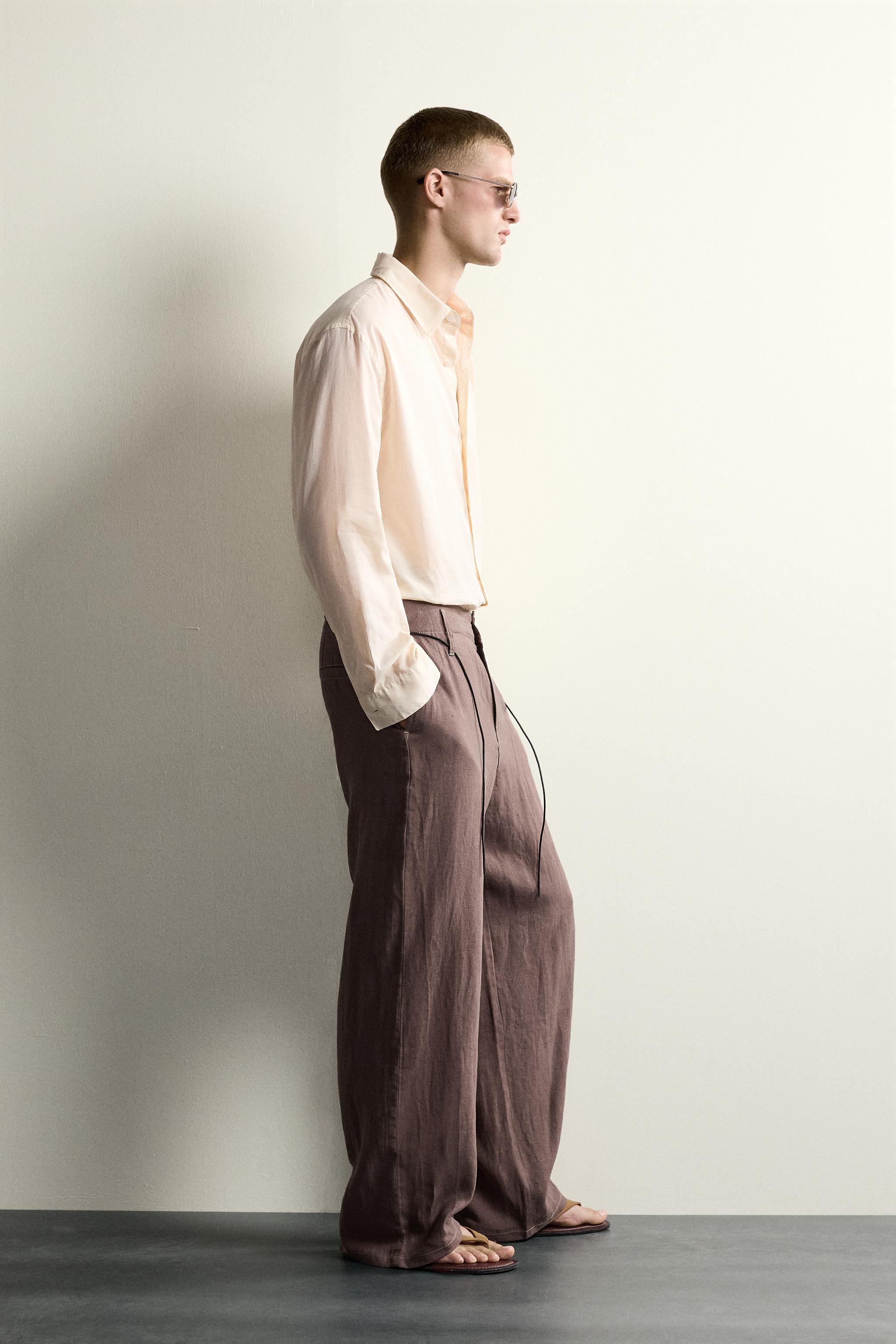 100% LINEN RELAXED FIT PANTS