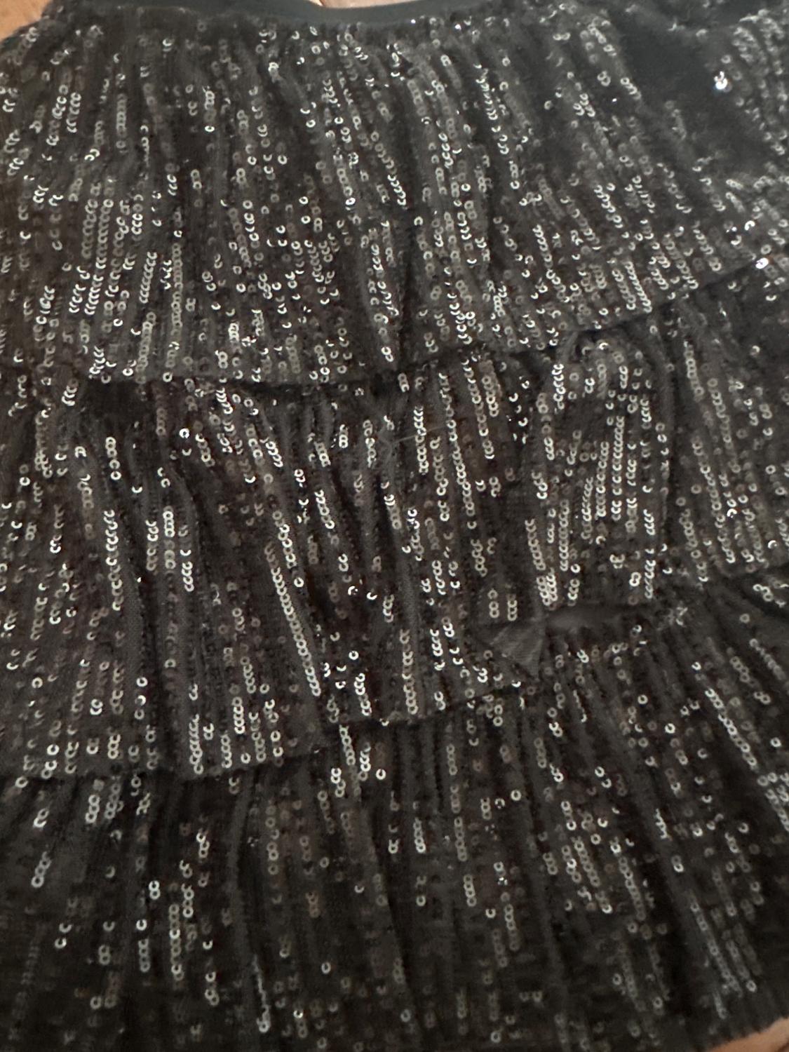 SEQUIN RUFFLED SKIRT - Image 3