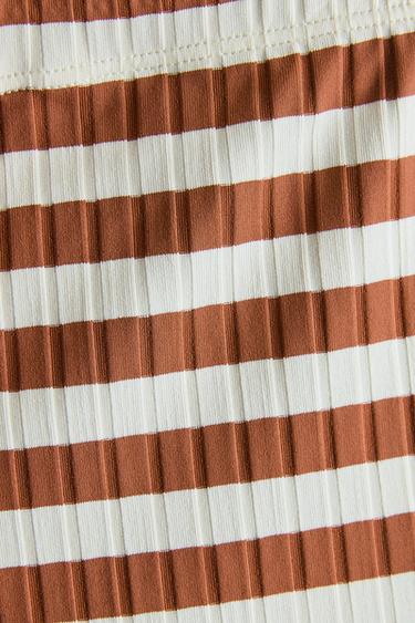 KIDS’ STRIPED BEACH BERMUDA SWIMMING TRUNKS - Brick by Zara - Image 3